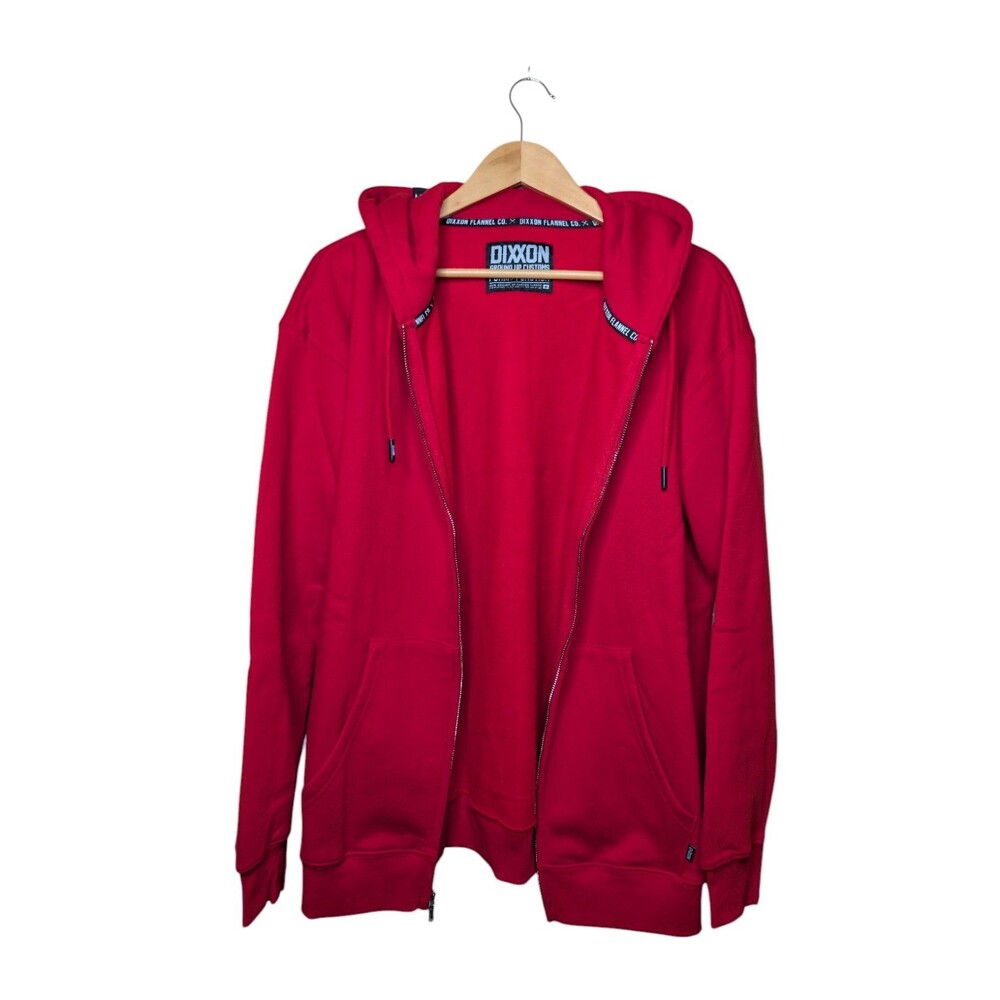 Dixxon Flannel Company Red Zip-Up Hoodie Men’s Medium – New with Minor Marks